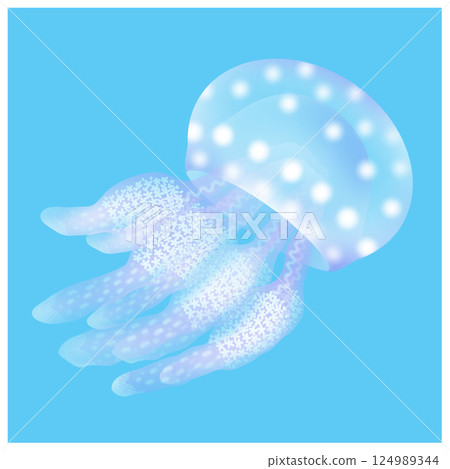 章魚水母_淺藍色 章魚水母_淺藍色 124989344