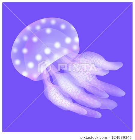 章魚水母_紫色 124989345