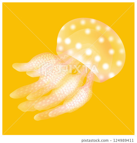 章魚水母_黃色 章魚水母_黃色 124989411