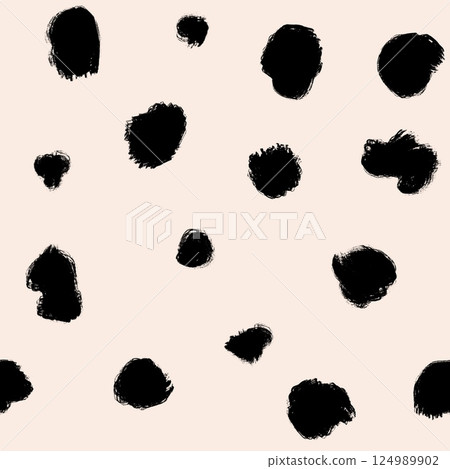 seamless hand drawn watercolor pattern with small black loose shape dots spots blobs on beige cream white isolated background looking like seeds in tropical fruit all-purpose abstract texture modern seamless hand drawn watercolor pattern with small black loose shape dots spots blobs on beige cream white isolated background looking like seeds in tropical fruit all-purpose abstract texture modern 124989902