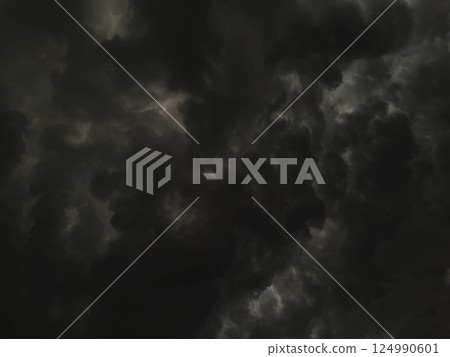 背景圖 2：黑灰色的陰天，佈滿雨雲 124990601