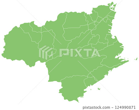 Dividable Tokushima Prefecture Map 124990871