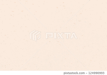 Beige pink grain paper texture. Rice paper. Craft recycle material. Neutral tone background with noise and speckles. Pale egg shell backdrop. Natural creamy canvas. Vector illustration. 124990993