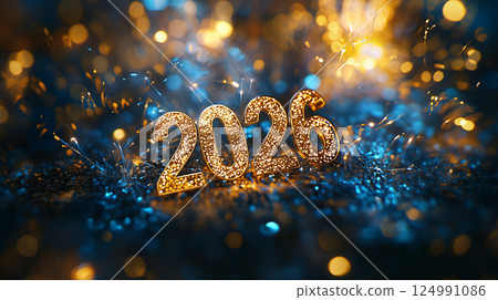 2026 Gold Shine New Year Image 124991086