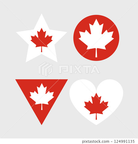 Canada Flag icon. Official vector Canadian flag isolated on white 124991135