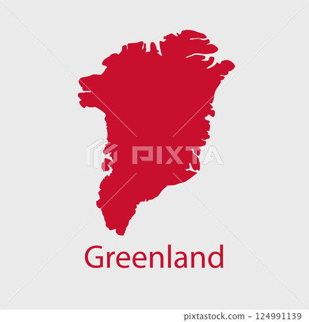 Greenland Map icon. Official vector Greenland map isolated on white 124991139