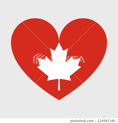 Canada Flag icon. Official vector Canadian flag isolated on white 124991140