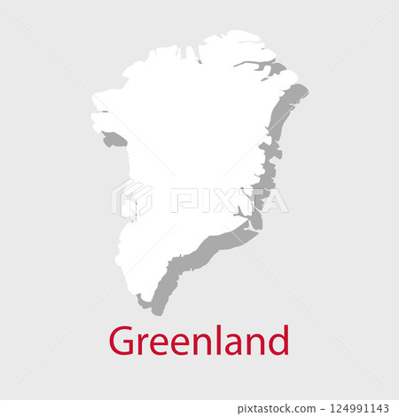 Greenland Map icon. Official vector Greenland map isolated on white 124991143