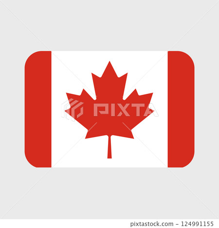 Canada Flag icon. Official vector Canadian flag isolated on white 124991155