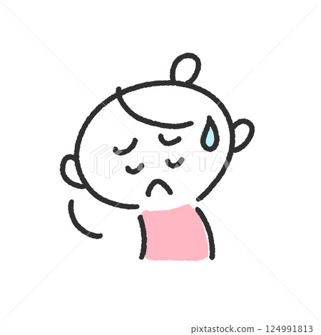 失望和沮喪的女人下垂 124991813