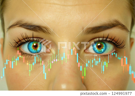 close up of female eye 124991977