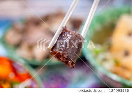 Korean traditional street food. Sundae 124993386