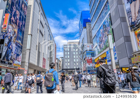 東京秋葉原千代田區的城市風光 124993630