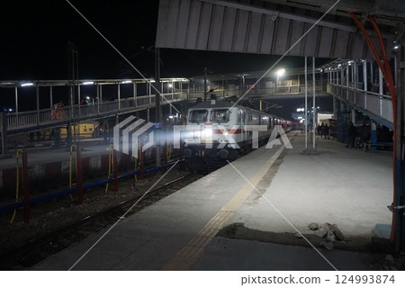 Indian night train 124993874