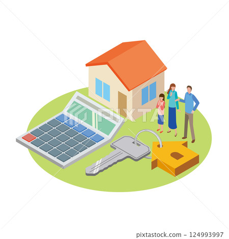 Image illustration of buying a house 124993997