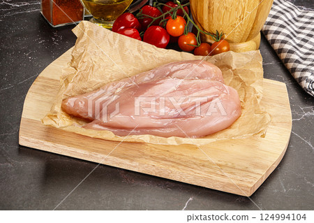 Raw chicken breast fillet for cooking Raw chicken breast fillet for cooking 124994104