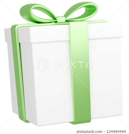 3D illustration_present_green 3D illustration_present_green 124994494