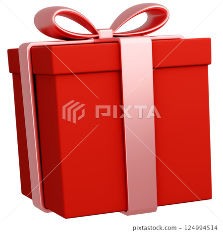 3D illustration_gift_red 124994514