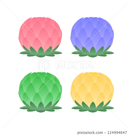 An illustration of a lotus lantern 124994647