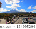 Roadside station with a view of Mt. Fuji 124995294