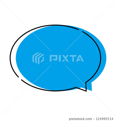 簡單的語音氣泡圖-橢圓形 124995514
