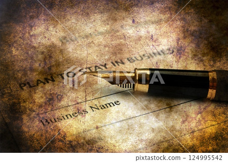 Plan to stay in business grunge concept Plan to stay in business grunge concept 124995542