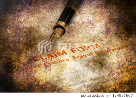 Claim form grunge concept Claim form grunge concept 124995607