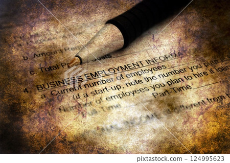 Employment form grunge concept Employment form grunge concept 124995623