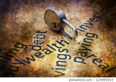 Secure wealth and lock 124995653