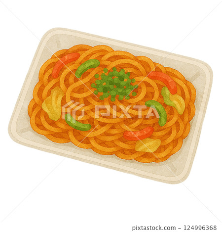 炸烏龍麵、烏龍麵、配菜、包裝食品、便當、麵條、日本料理、日本料理、食物插圖、 炸烏龍麵、烏龍麵、配菜、包裝食品、便當、麵條、日本料理、日本料理、食物插圖、 124996368