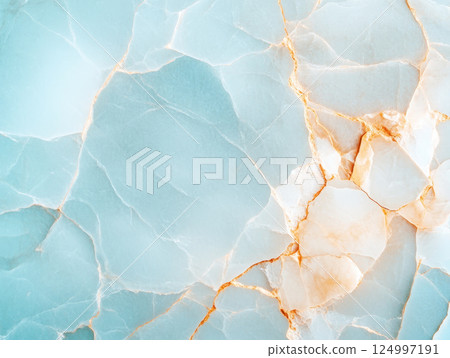 stunning blue marble texture with shimmering accents, showcasing intricate patterns and vibrant color palette. This elegant design adds touch of sophistication to any project 124997191