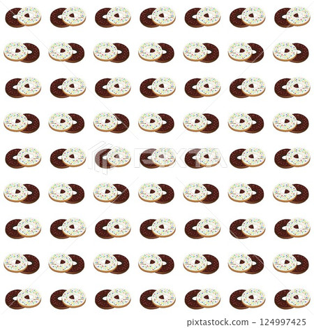 Donut wallpaper illustration Donut wallpaper illustration 124997425