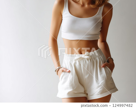 Woman with beautiful waistline 124997482