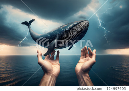 Generative AI Concept of Man Responsible for Earth 124997603