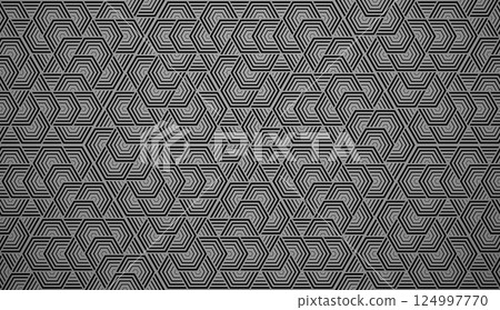 Abstract geometric pattern with stripes, lines. Seamless vector background. Gray and black ornament. Simple lattice graphic design 124997770
