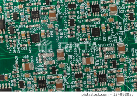 Electronic board close-up, modern electronic Electronic board close-up, modern electronic 124998053