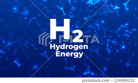 Futuristic Hydrogen Energy Fuel Cell Concept Illustration Representing Clean and Renewable Power Technology 124998232