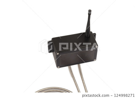 Modern electronic device on white background Modern electronic device on white background 124998271
