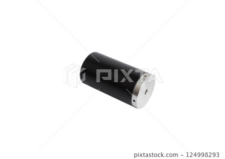 Modern electronic device on white background Modern electronic device on white background 124998293