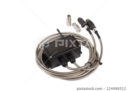 Modern electronic device on white background 124998312