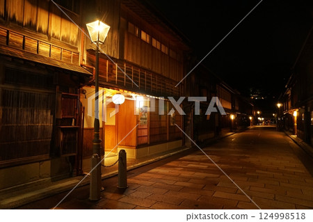 夢幻般的石川縣金澤市金澤山茶屋街東茶屋街 124998518