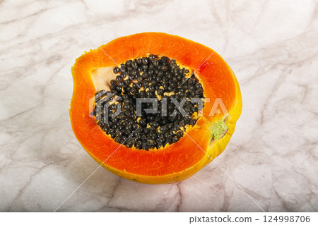 Tropical exotic sweet fruit - Papaya 124998706