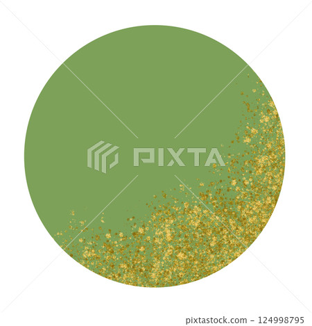 Japanese style, Japanese pattern circle, circular frame, green (JPEG/PNG) 124998795