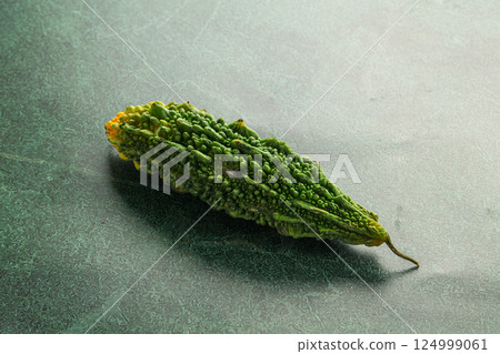 Raw green exotic tropical bitter melon 124999061