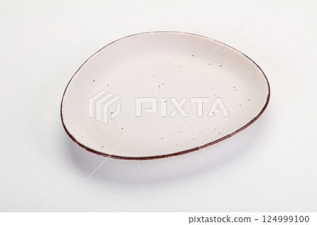 White ceramic empty plate dishware White ceramic empty plate dishware 124999100
