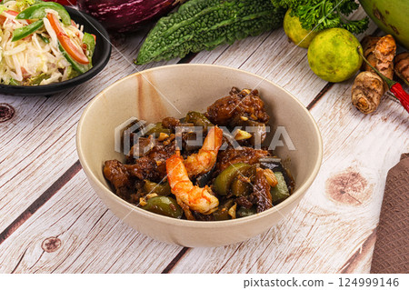 Manchirian breaded prawn with vegetables Manchirian breaded prawn with vegetables 124999146
