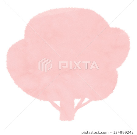 水彩紋理樹形框架插圖素材 水彩紋理樹形框架插圖素材 124999242