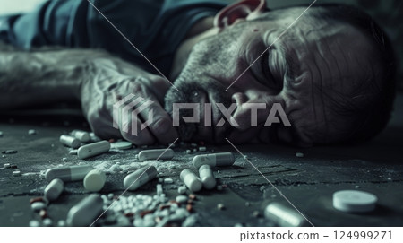 Image portraying the impact of drug addiction 124999271