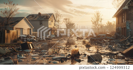 Aftermath Of A Massive Flood Aftermath Of A Massive Flood 124999312