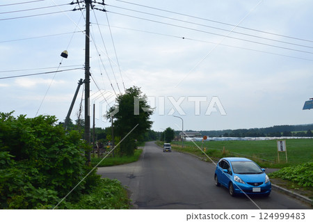 JR Hokkaido, Hakodate Main Line, local train window view from Onuma Station to Mori Station (cloudy sky in summer 2023) JR Hokkaido, Hakodate Main Line, local train window view from Onuma Station to Mori Station (cloudy sky in summer 2023) 124999483